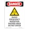 Signmission OSHA, Radio Frequency Radiation, 10in X 7in Rigid Plastic, 7" W, 10" H, Portrait, OS-DS-P-710-V-1688 OS-DS-P-710-V-1688 - alternate 1